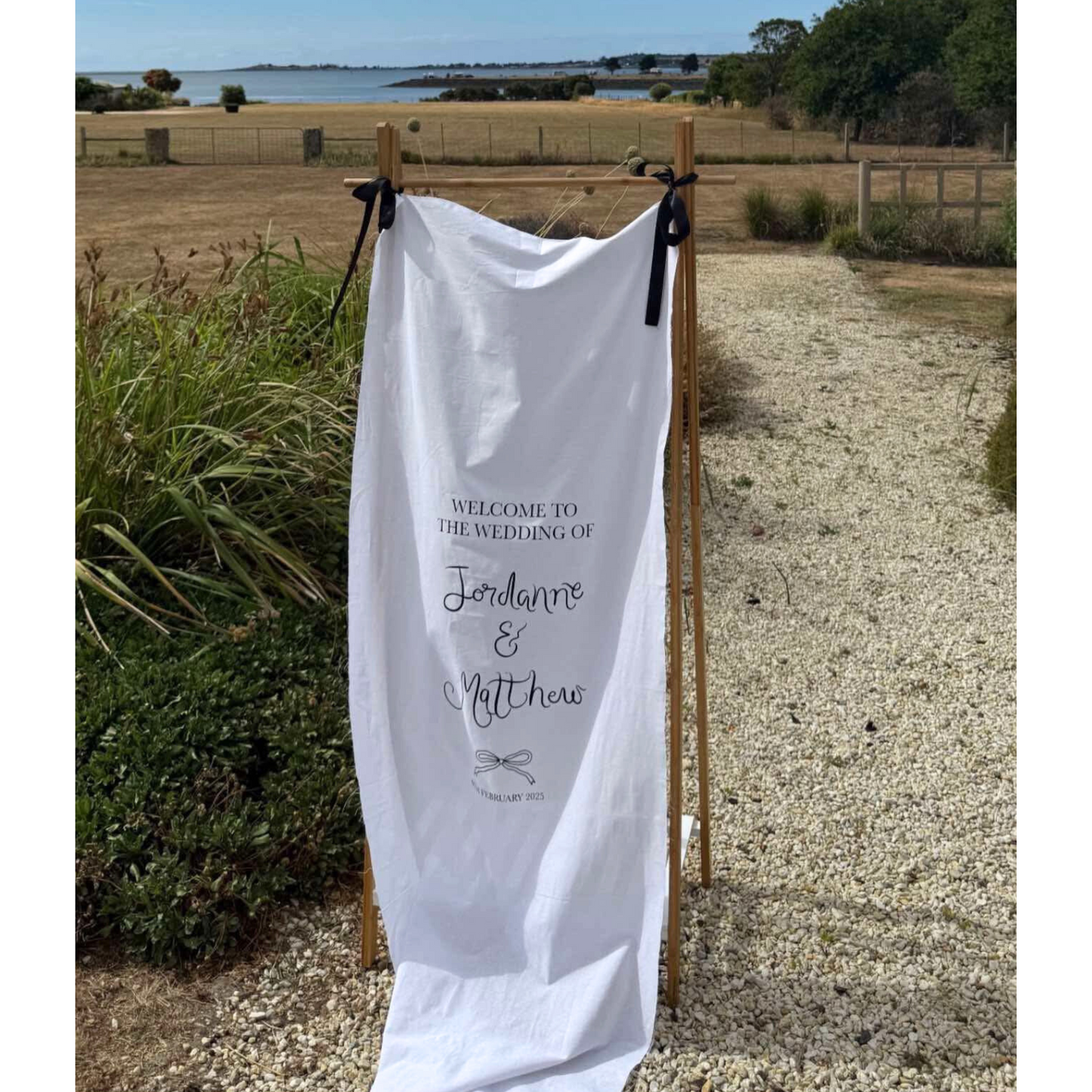 Fabric Welcome Sign