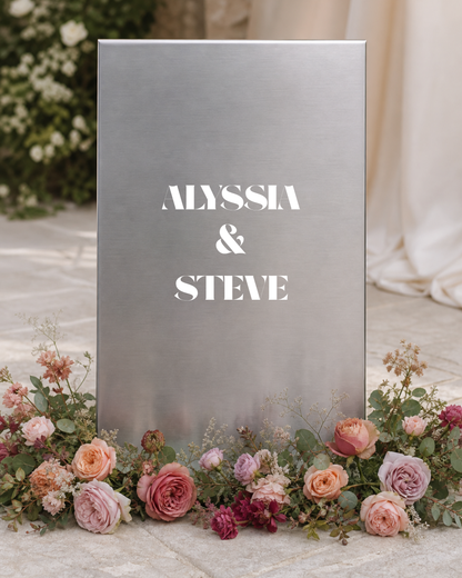 Metal A-Frame Wedding Sign