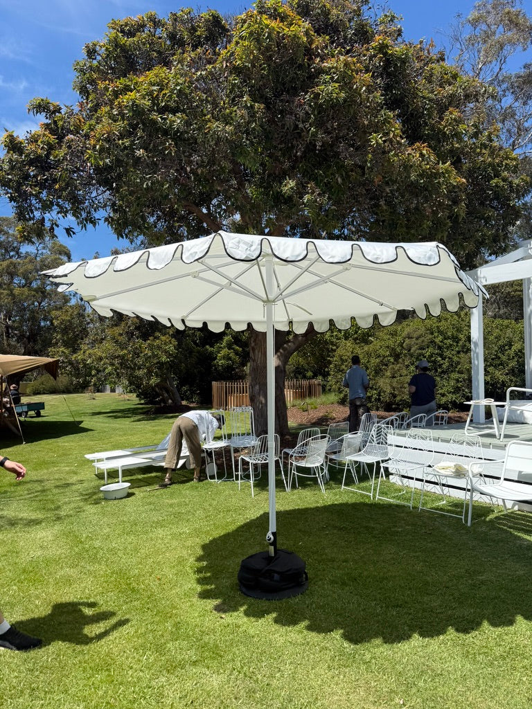 Scallop Umbrella Hire - Euro Inspired Umbrella (VIC Only)