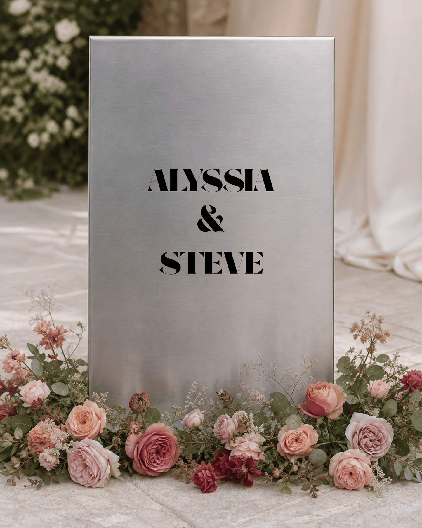 Metal A-Frame Wedding Sign