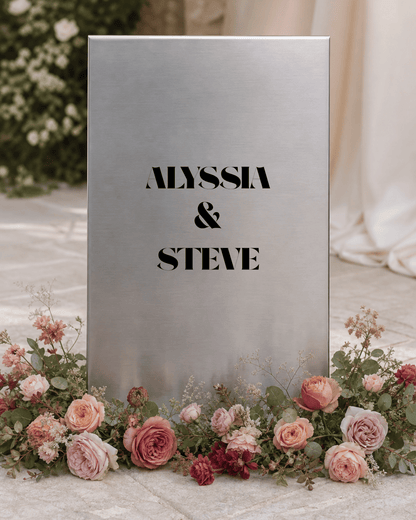 Metal A-Frame Wedding Sign