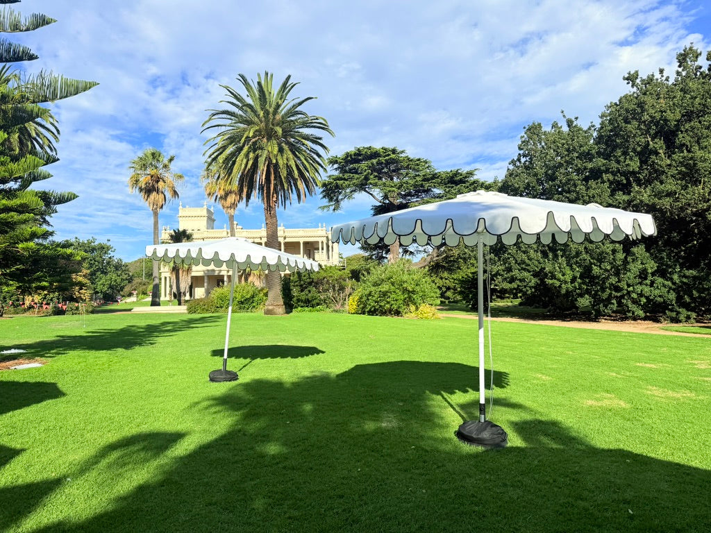 Scallop Umbrella Hire - Euro Inspired Umbrella (VIC Only)