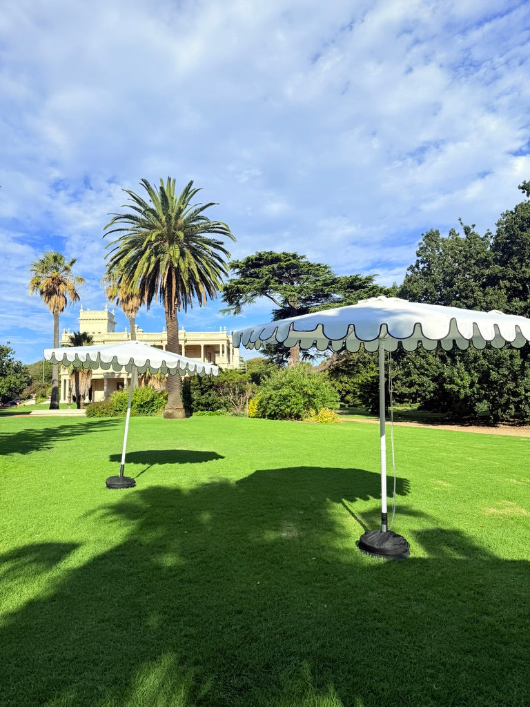 Scallop Umbrella Hire - Euro Inspired Umbrella (VIC Only)