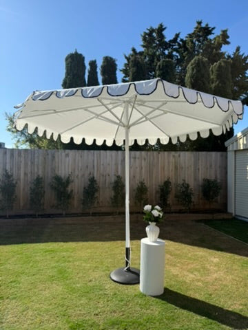 Scallop Umbrella Hire - Euro Inspired Umbrella (VIC Only)