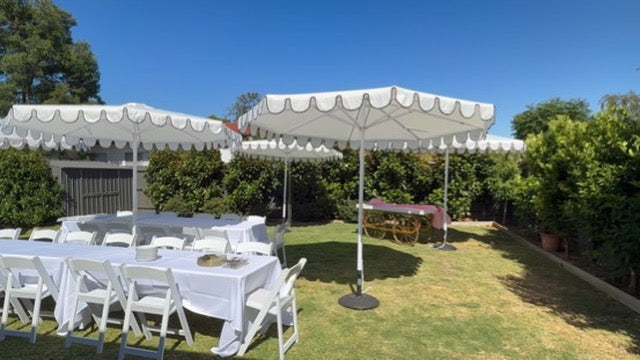 Scallop Umbrella Hire - Euro Inspired Umbrella (VIC Only)