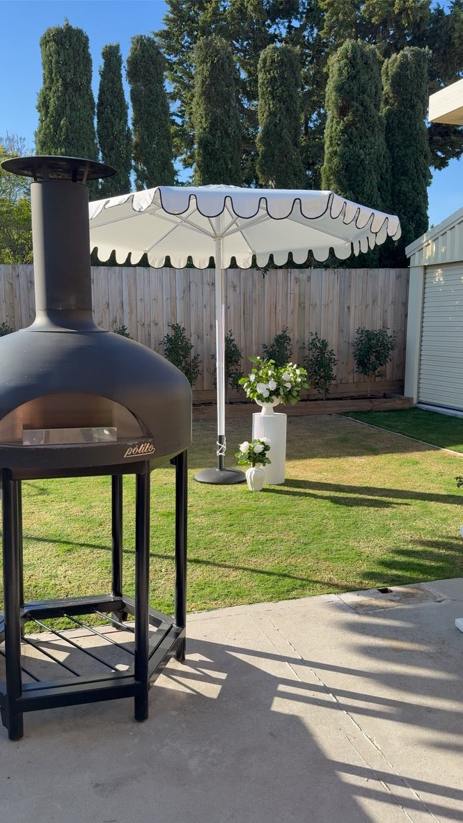 Scallop Umbrella Hire - Euro Inspired Umbrella (VIC Only)