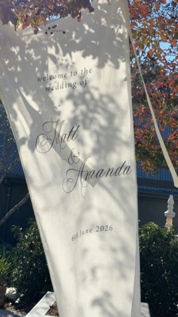 Fabric Welcome Sign
