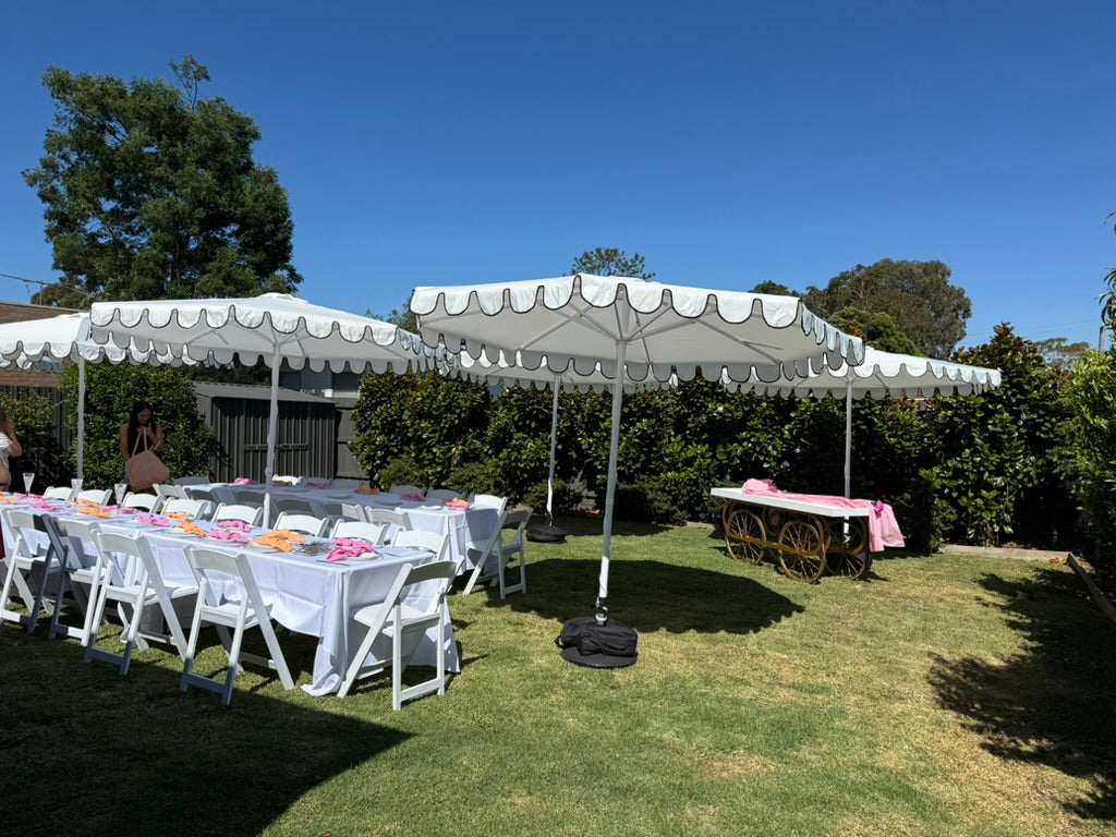 Scallop Umbrella Hire - Euro Inspired Umbrella (VIC Only)