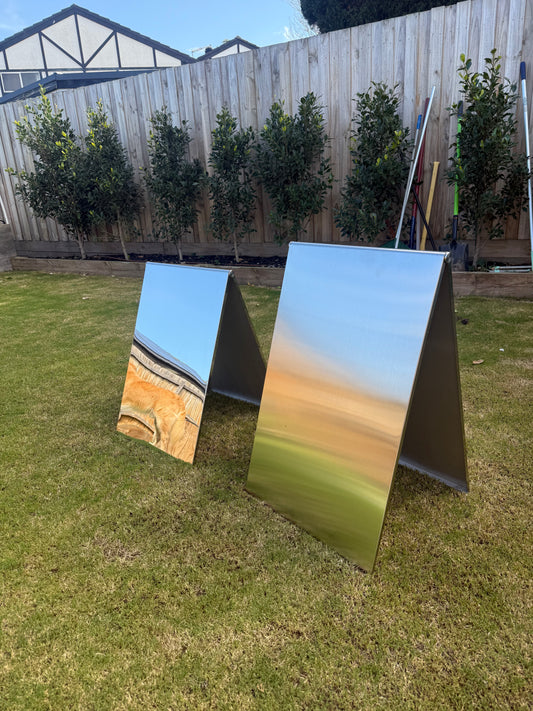 Metal A-Frame Wedding Sign