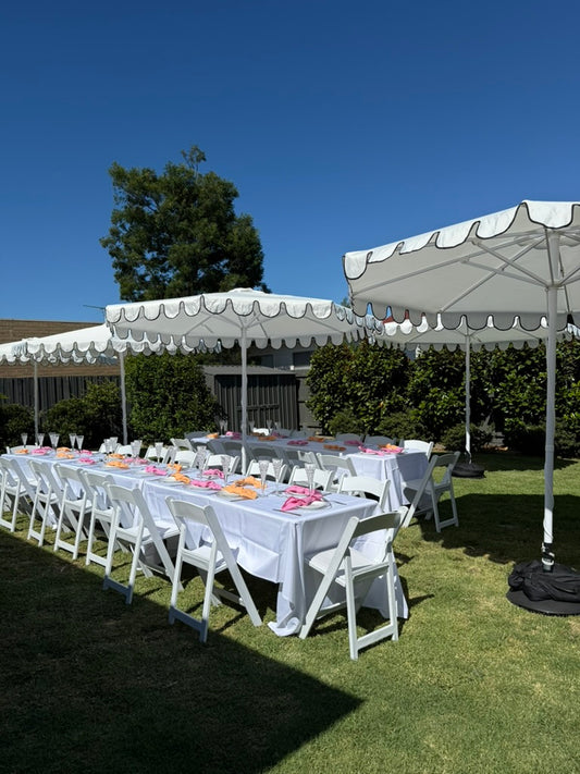 Scallop Umbrella Hire - Euro Inspired Umbrella (VIC Only)