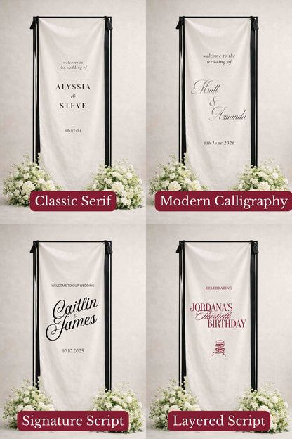 Fabric Welcome Sign