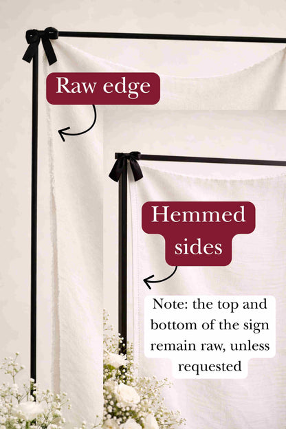 Fabric Welcome Sign