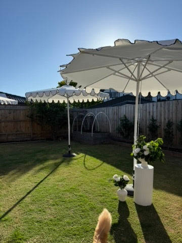 Scallop Umbrella Hire - Euro Inspired Umbrella (VIC Only)