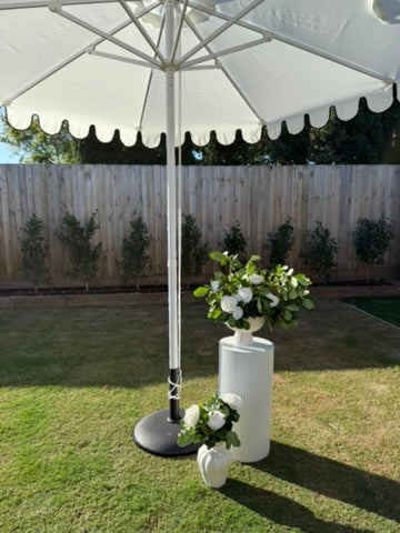 Scallop Umbrella Hire - Euro Inspired Umbrella (VIC Only)