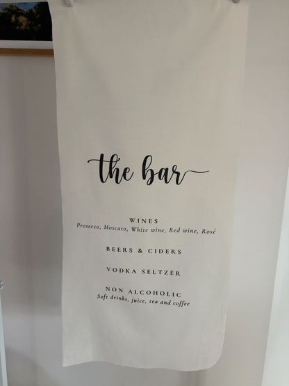 Bar Sign – Cotton-Linen (Classic Serif)