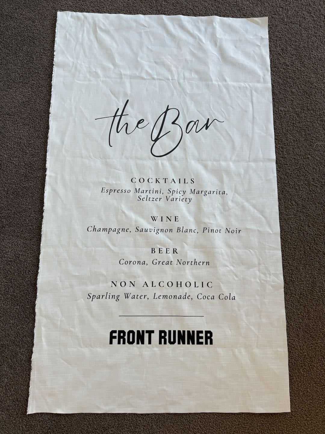 Bar Sign – Cotton-Linen (Classic Serif)