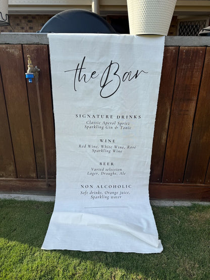 Bar Sign – Cotton-Linen (Classic Serif)