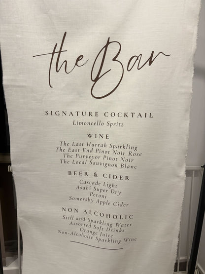 Bar Sign – Cotton-Linen (Classic Serif)