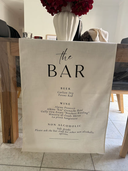 Fabric Bar Sign