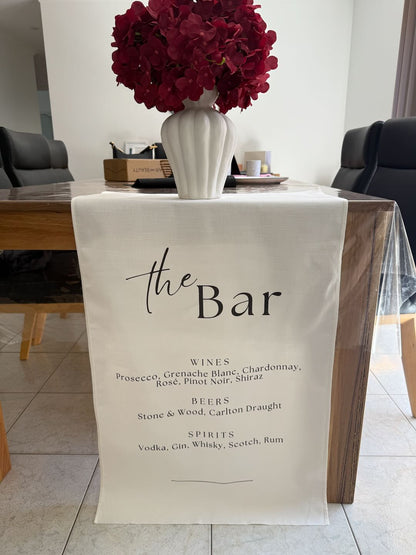 Bar Sign – Cotton-Linen (Classic Serif)