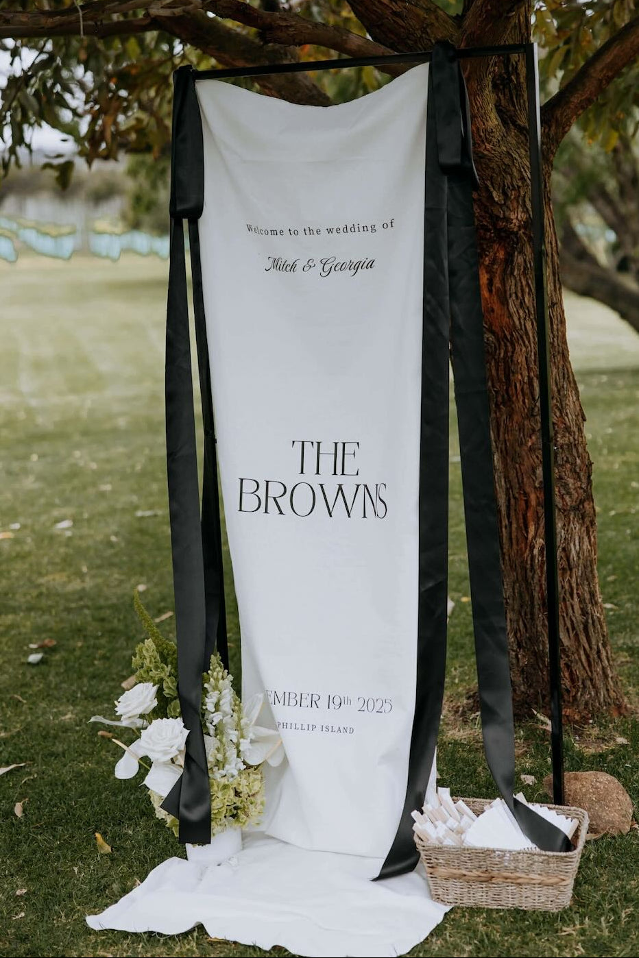 Fabric Welcome Sign