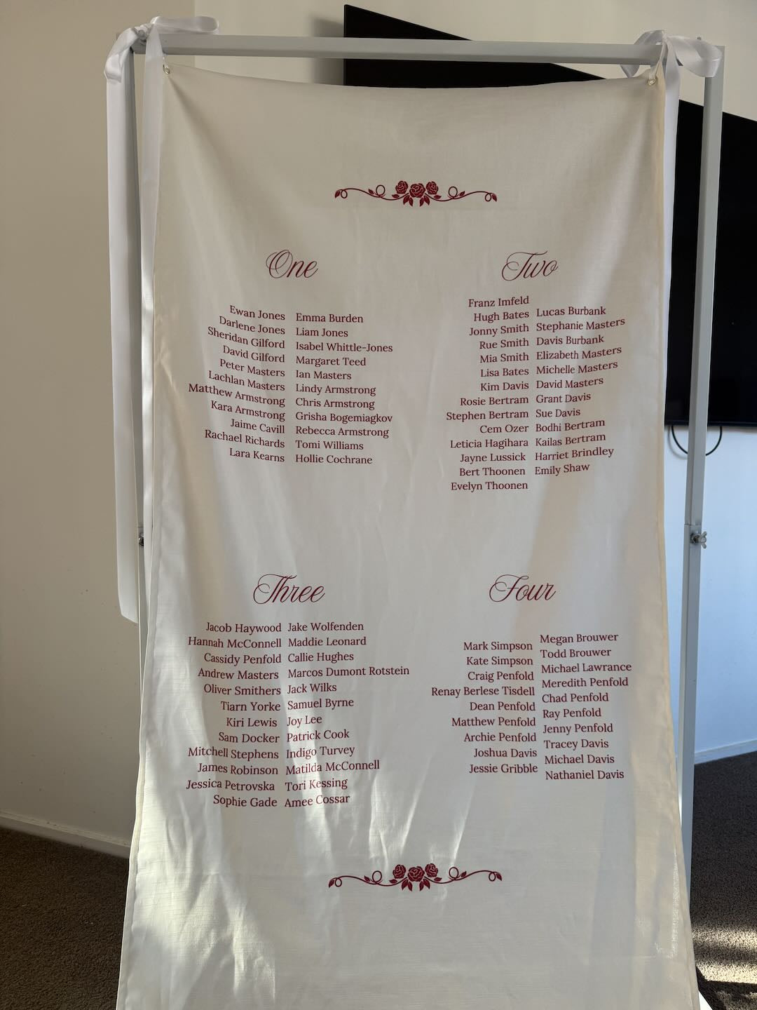 Fabric Seating Chart