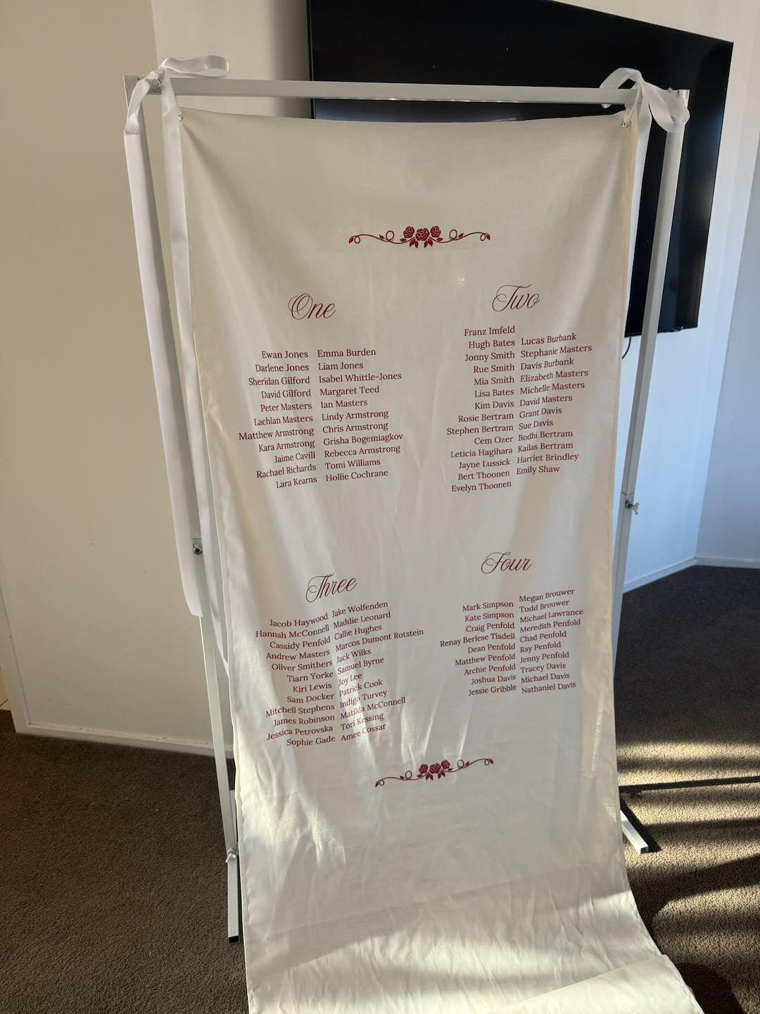 Fabric Seating Chart