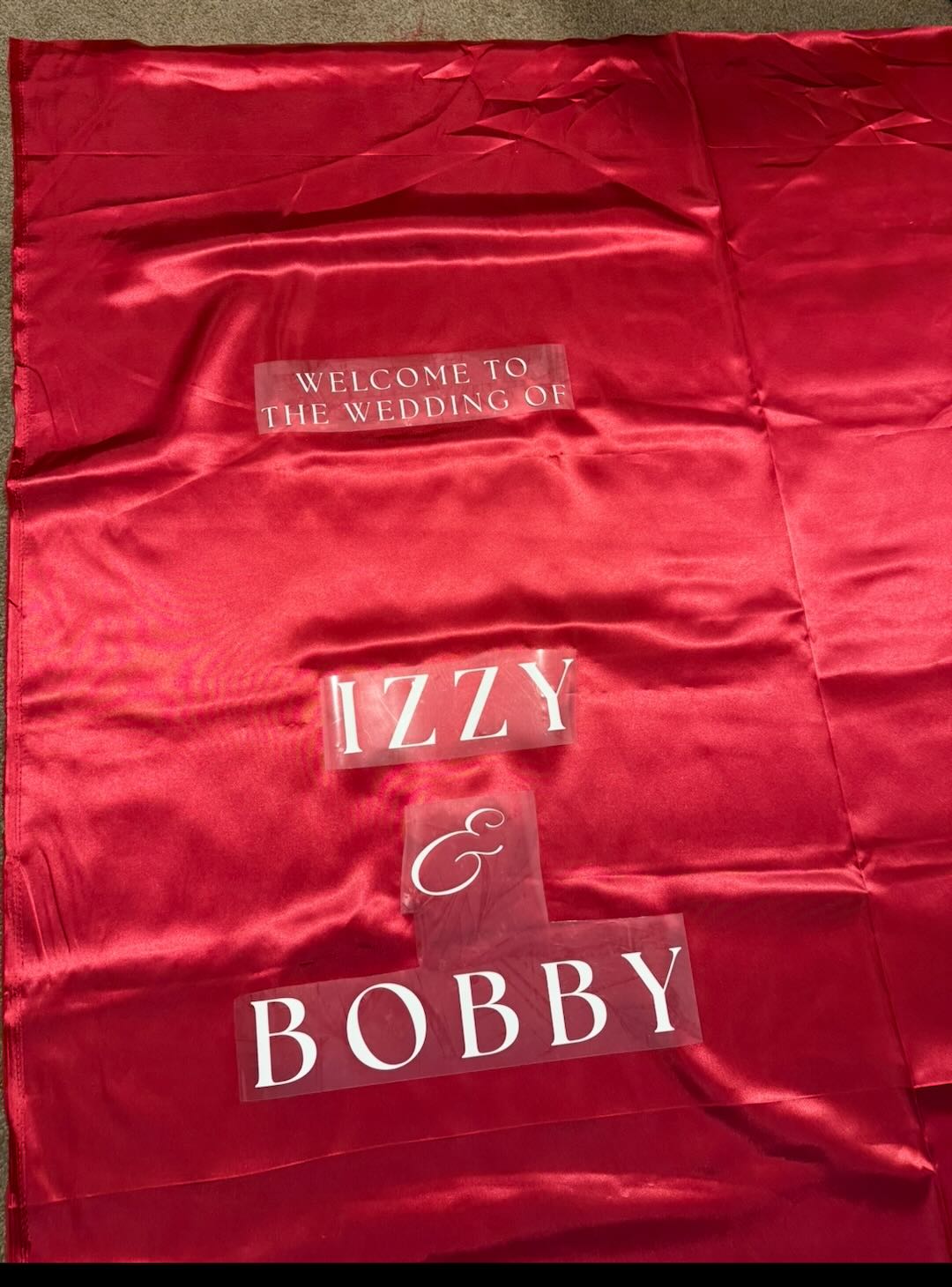 Satin Welcome Sign