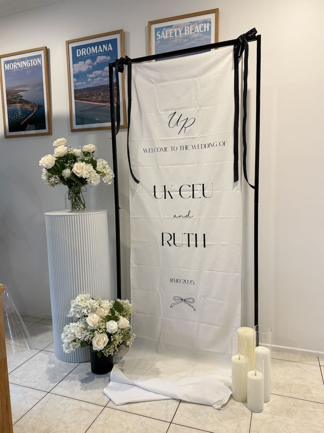 Custom Cotton-Linen Welcome Sign (Upload Your Own Design)
