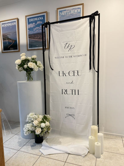 Custom Cotton-Linen Welcome Sign (Upload Your Own Design)