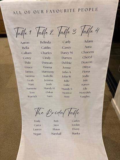 Fabric Seating Chart