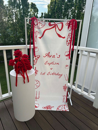 Fabric Welcome Sign