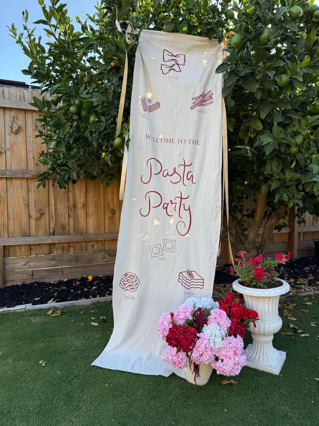 Fabric Welcome Sign