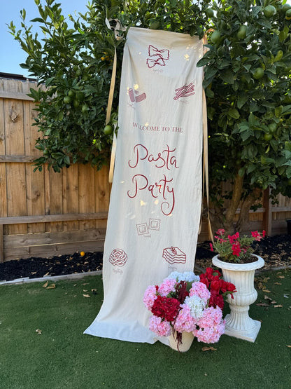 Fabric Welcome Sign
