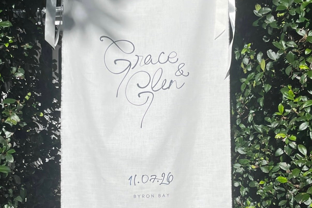 Fabric Welcome Sign