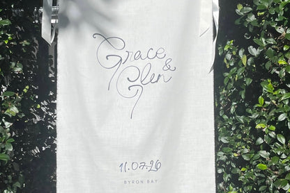 Fabric Welcome Sign