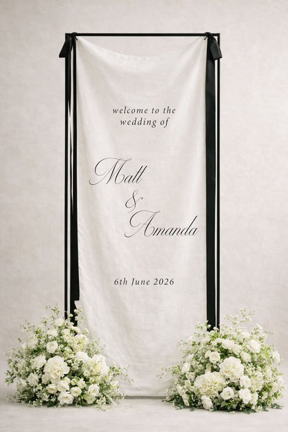 Fabric Welcome Sign