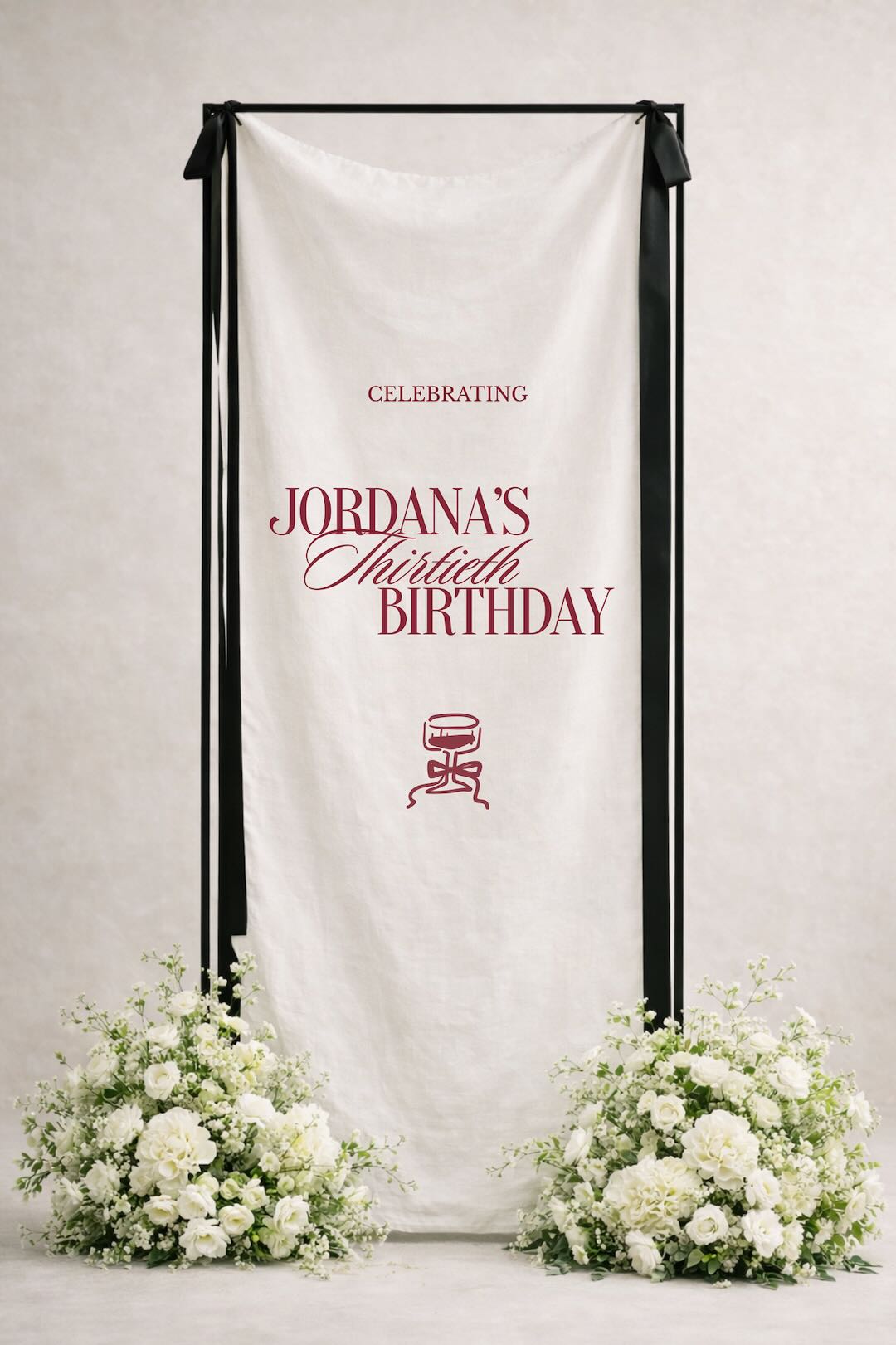 Cotton-Linen Welcome Sign (Swan Lake)