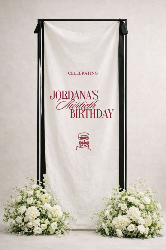 Cotton-Linen Welcome Sign (Swan Lake)