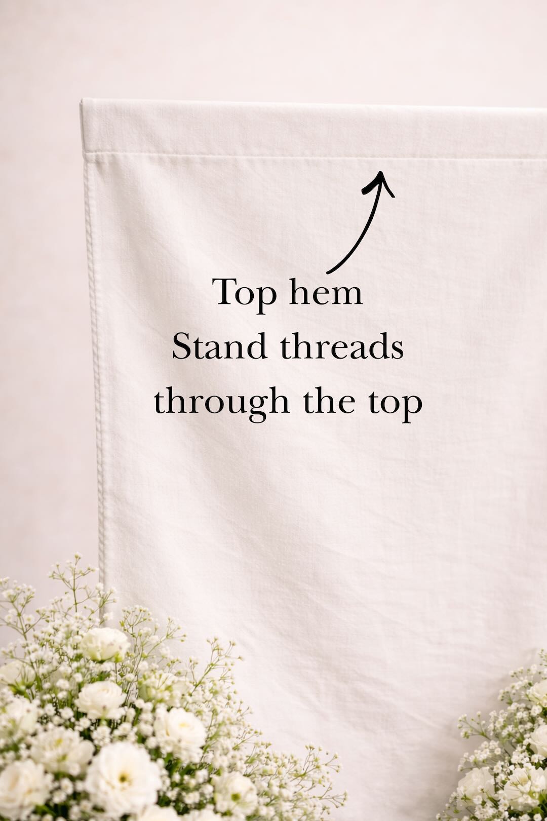Cotton-Linen Welcome Sign (Swan Lake)