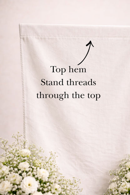 Cotton-Linen Welcome Sign (Swan Lake)