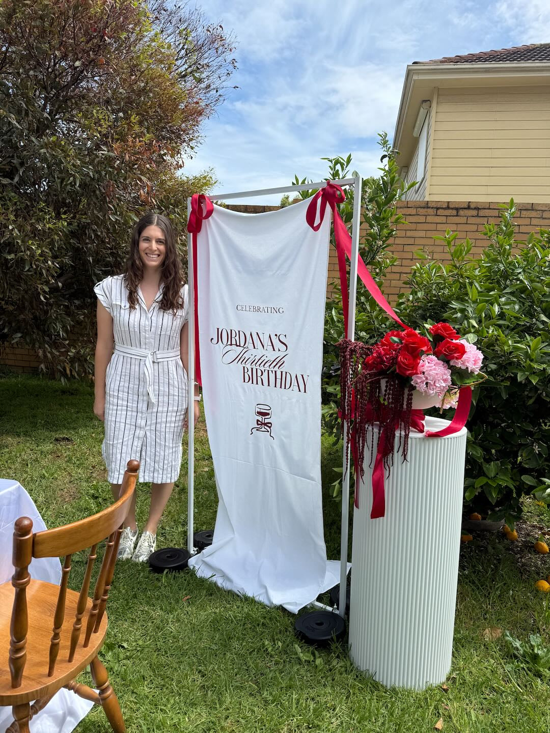 Cotton-Linen Welcome Sign (Swan Lake)
