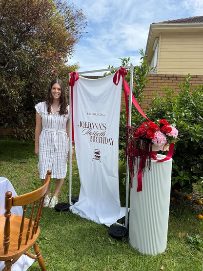 Cotton-Linen Welcome Sign (Swan Lake)
