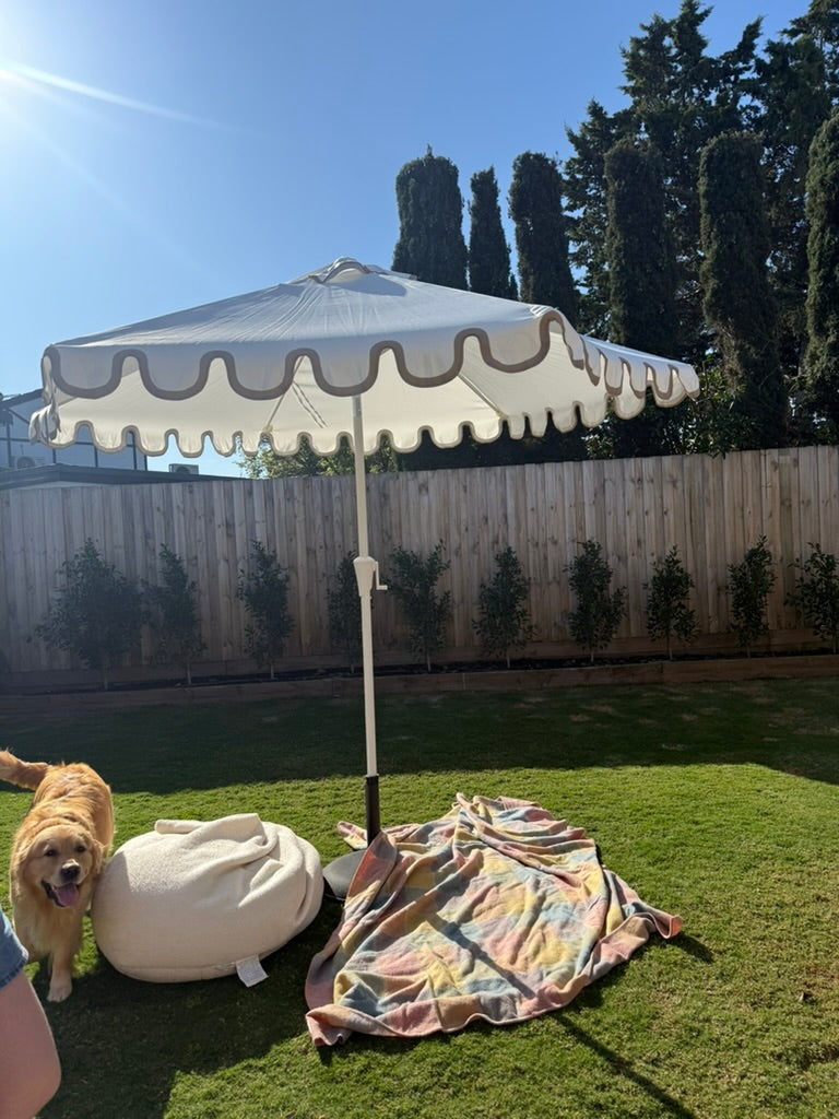 Scallop Umbrella Hire - Euro Inspired Umbrella (VIC Only)