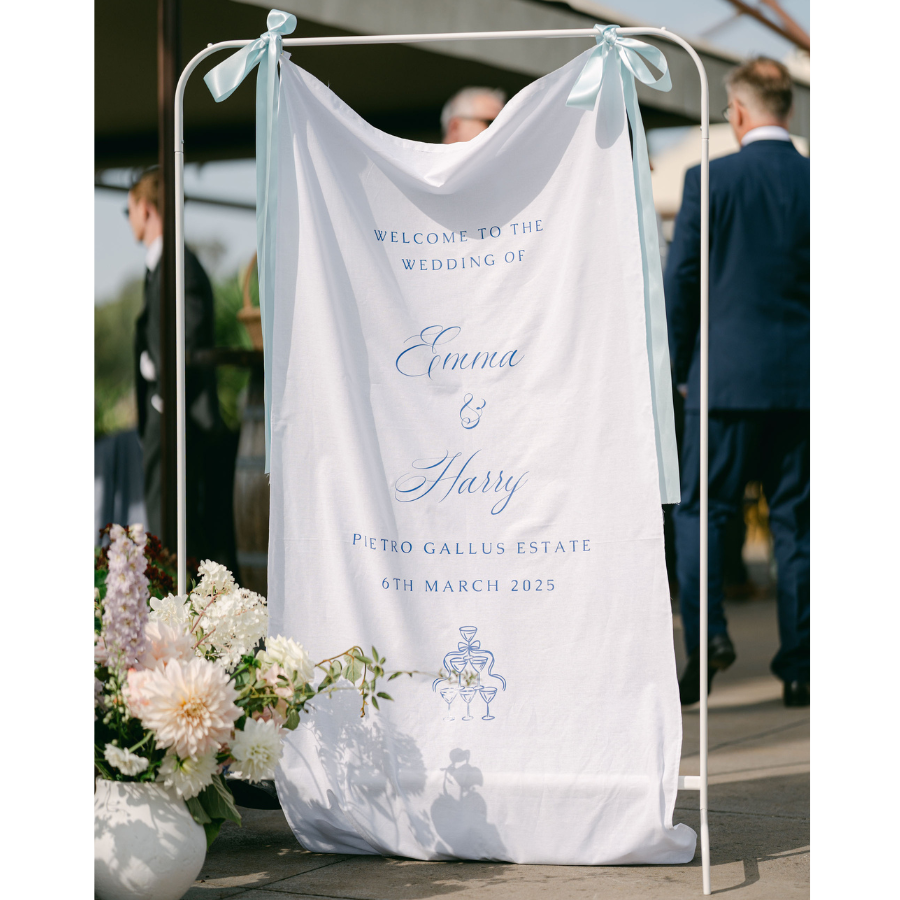 Fabric Welcome Sign