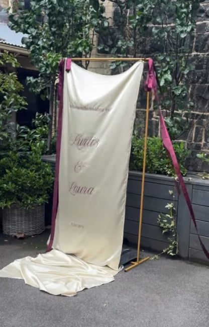 Satin Welcome Sign (Classic Serif)