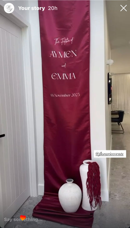 Satin Welcome Sign (Classic Serif)