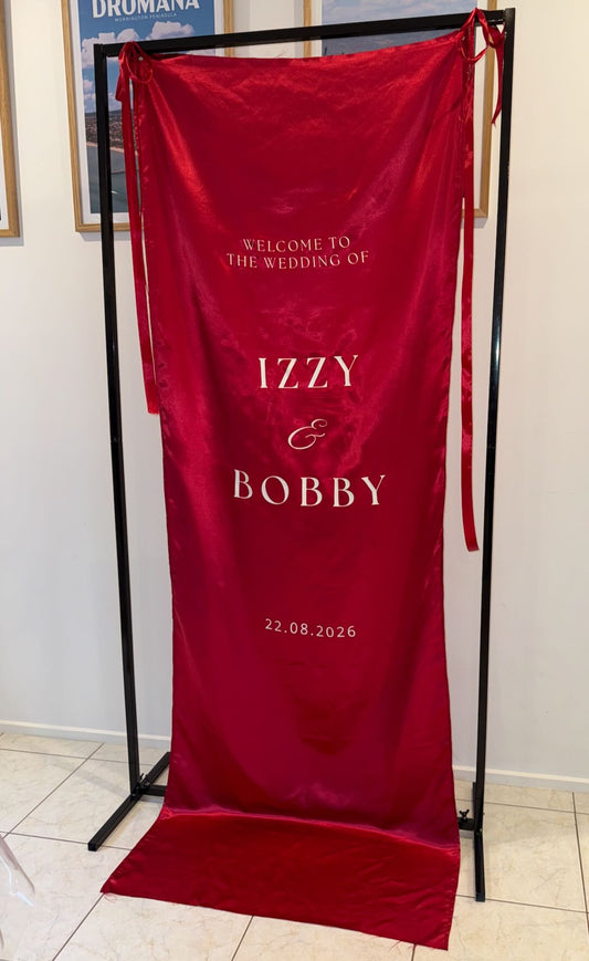 Satin Welcome Sign