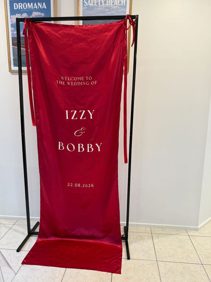 Satin Welcome Sign (Classic Serif)