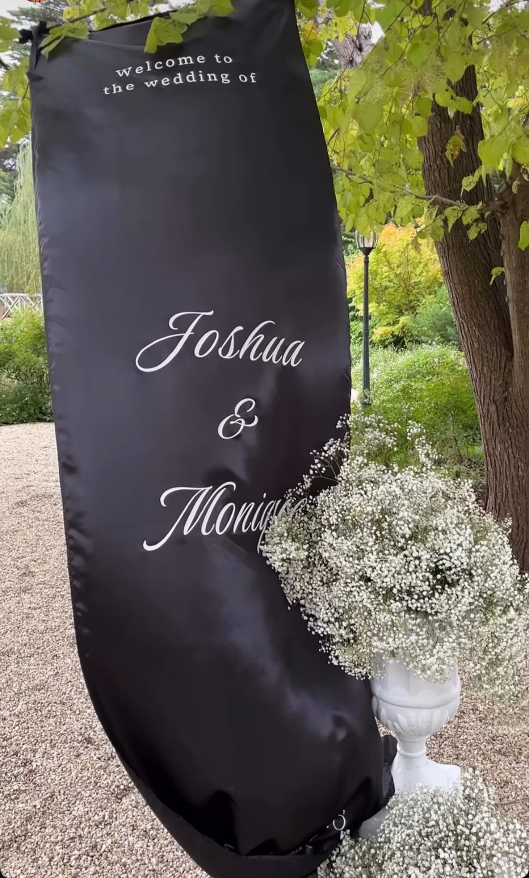 Satin Vertical Drape Statement (Classic Serif)